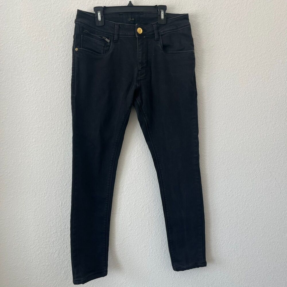 Rare‎ Rabbit Guild Jeans Men’s Black SATINX Slim Fit Modern Streetwear Size 30